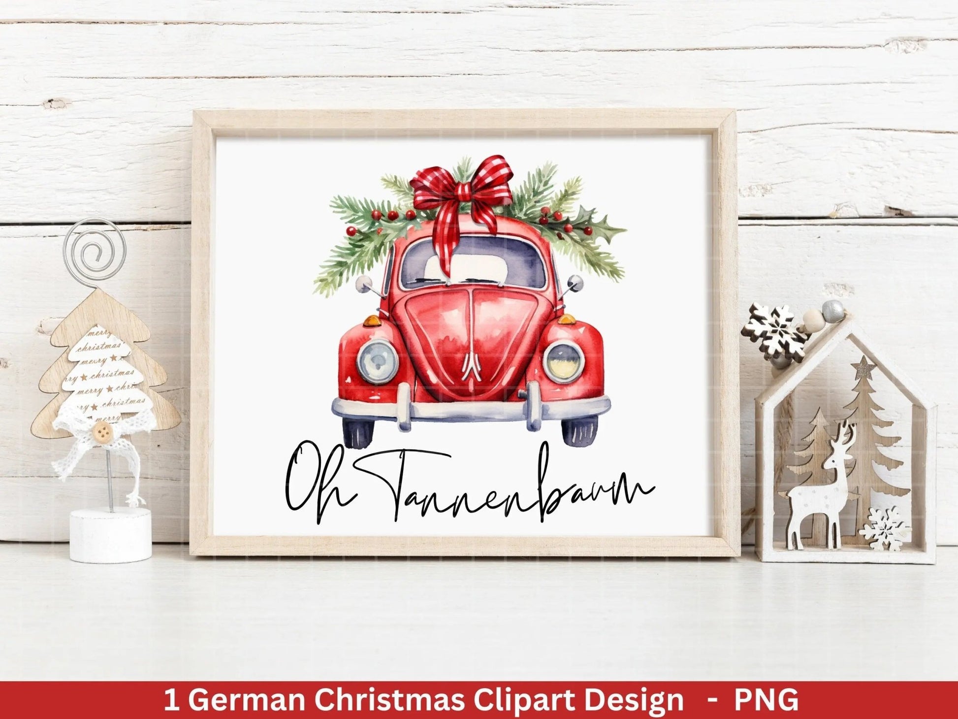 Weihnachten Plotterdatei Svg Png - Plotterdatei Weihnachten Auto - Schriftzüge Weihnachten deutsch - Silhouette Cricut Download - Tannebaum - EmidaDesign