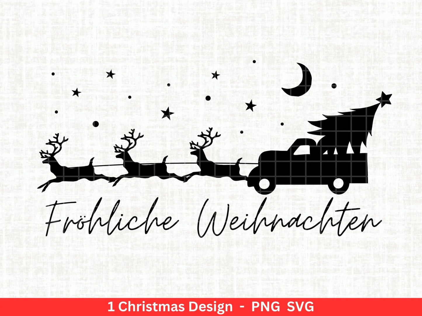 Weihnachten Plotterdatei Svg Png - Plotterdatei Weihnachten Auto - Schriftzüge Weihnachten deutsch - Silhouette Cricut Download - Tannebaum - EmidaDesign