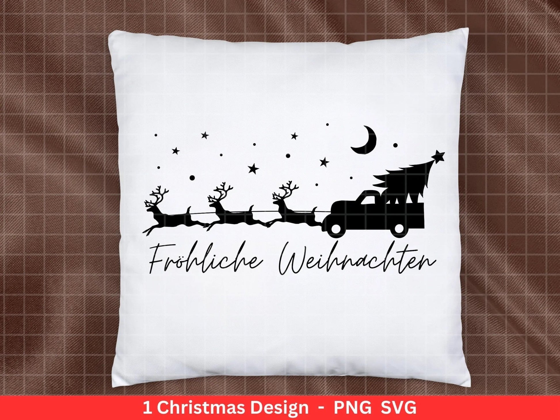 Weihnachten Plotterdatei Svg Png - Plotterdatei Weihnachten Auto - Schriftzüge Weihnachten deutsch - Silhouette Cricut Download - Tannebaum - EmidaDesign