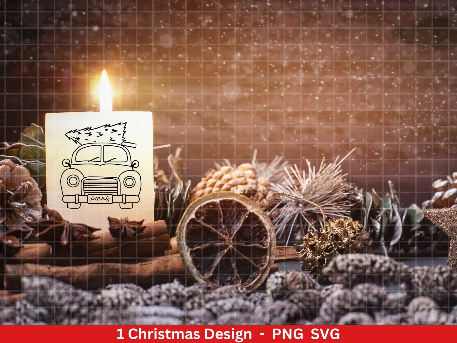 Weihnachten Plotterdatei Svg Png - Plotterdatei Weihnachten Auto - Schriftzüge Weihnachten deutsch - Silhouette Cricut Download - Tannebaum - EmidaDesign