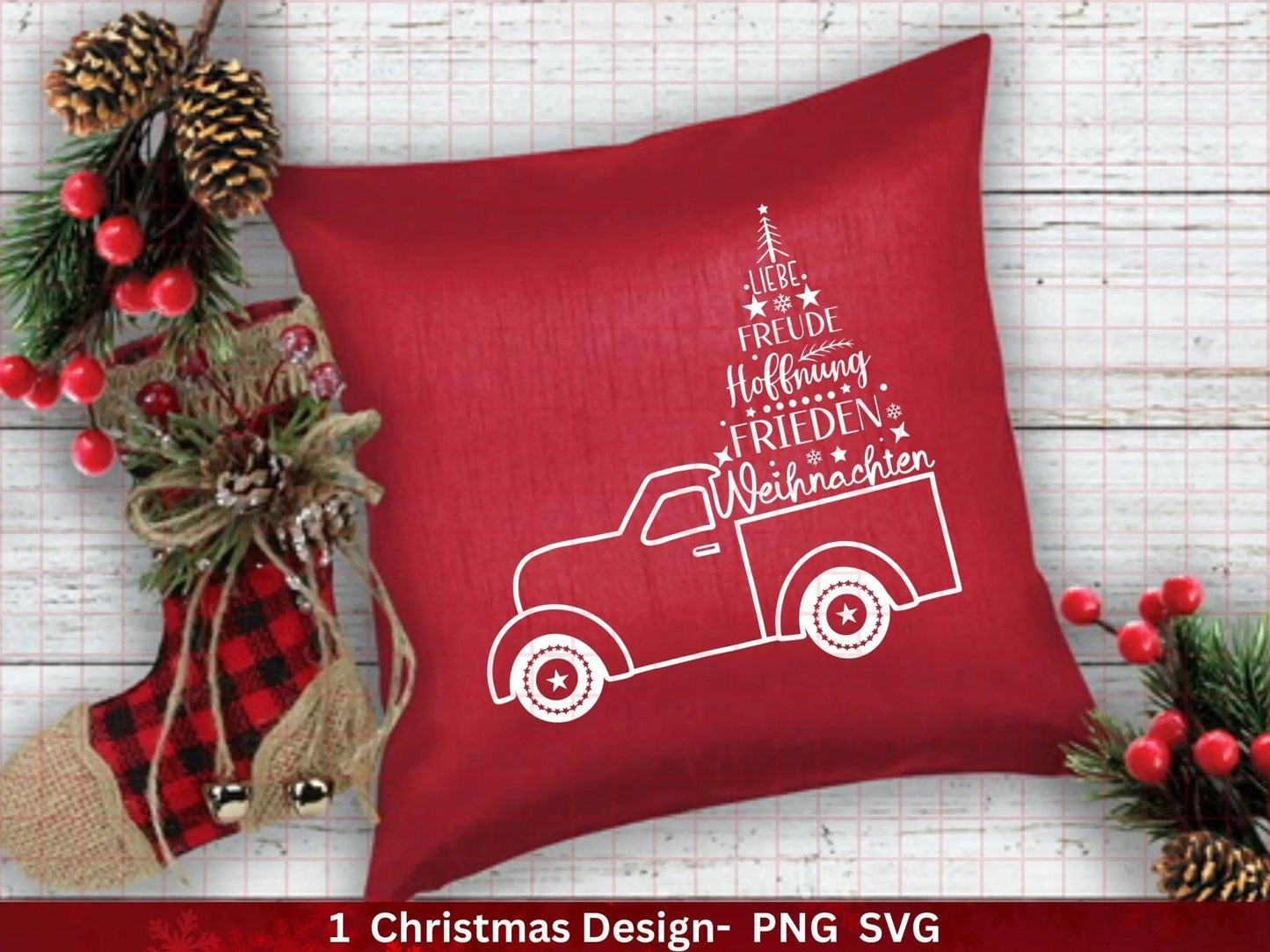 Weihnachten Plotterdatei Svg Png - Plotterdatei Weihnachten Auto - Schriftzüge Weihnachten deutsch - Silhouette Cricut Download - Tannebaum - EmidaDesign