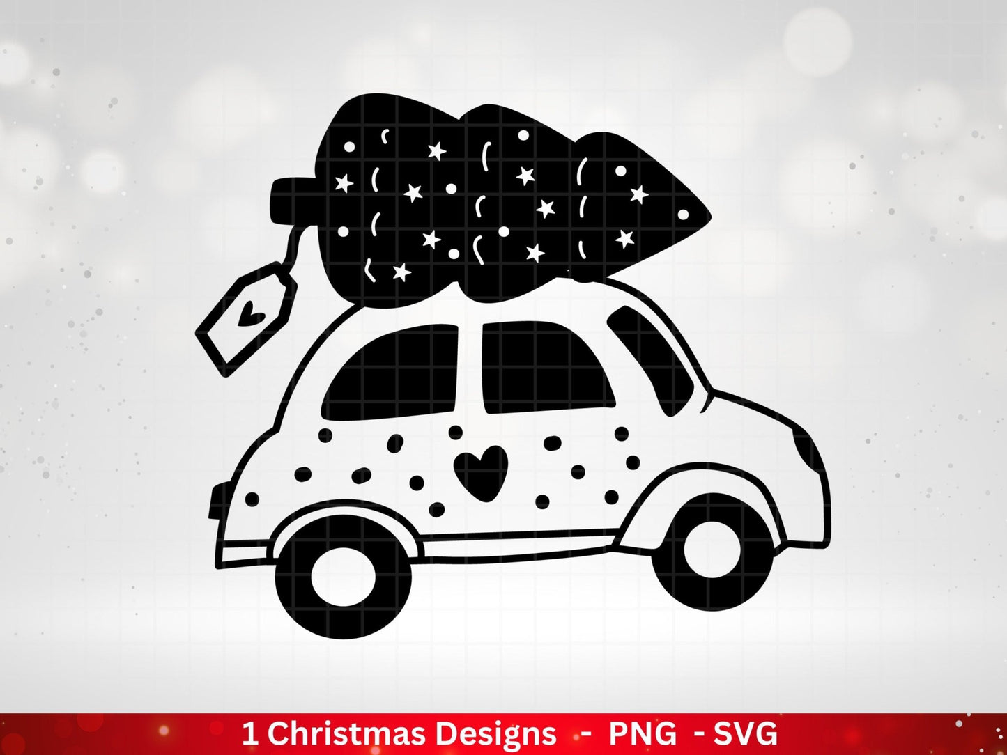 Weihnachten Plotterdatei Svg Png - Plotterdatei Weihnachten Auto - Schriftzüge Weihnachten deutsch - Silhouette Cricut Download - Tannebaum - EmidaDesign