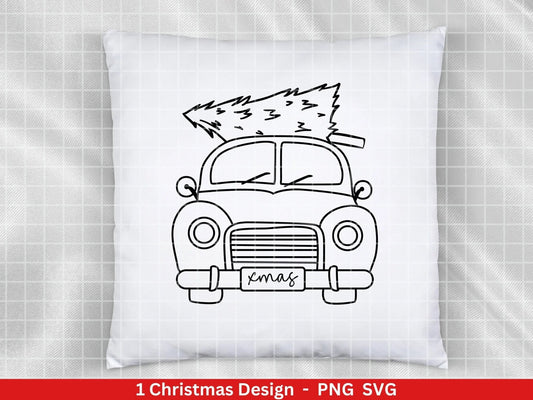 Weihnachten Plotterdatei Svg Png - Plotterdatei Weihnachten Auto - Schriftzüge Weihnachten deutsch - Silhouette Cricut Download - Tannebaum - EmidaDesign