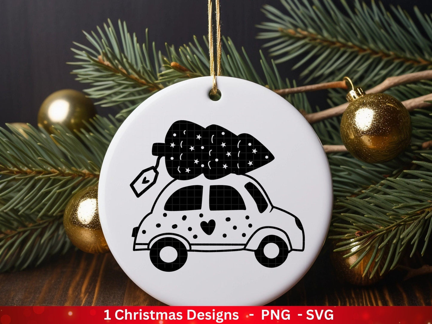 Weihnachten Plotterdatei Svg Png - Plotterdatei Weihnachten Auto - Schriftzüge Weihnachten deutsch - Silhouette Cricut Download - Tannebaum - EmidaDesign