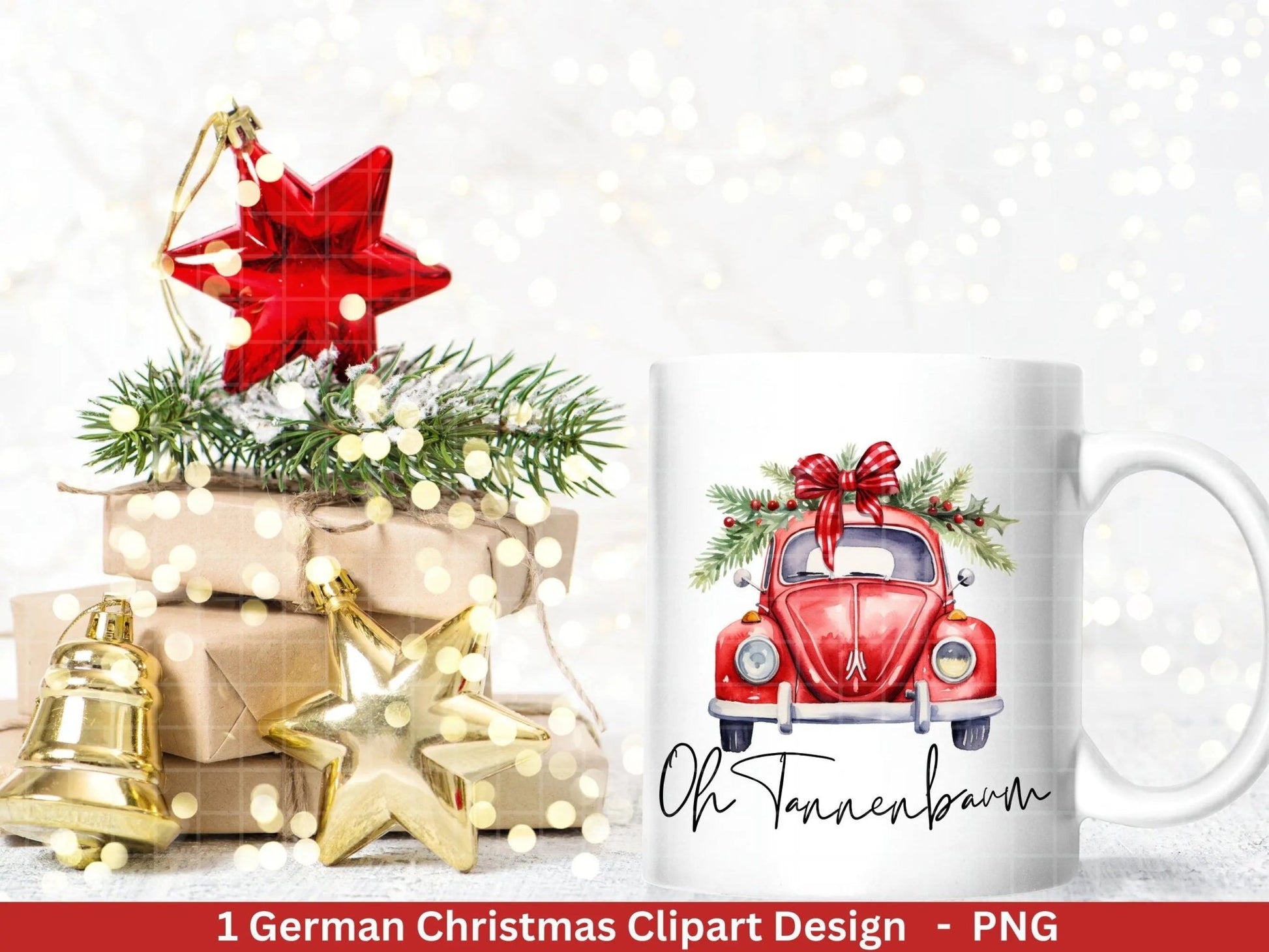 Weihnachten Plotterdatei Svg Png - Plotterdatei Weihnachten Auto - Schriftzüge Weihnachten deutsch - Silhouette Cricut Download - Tannebaum - EmidaDesign