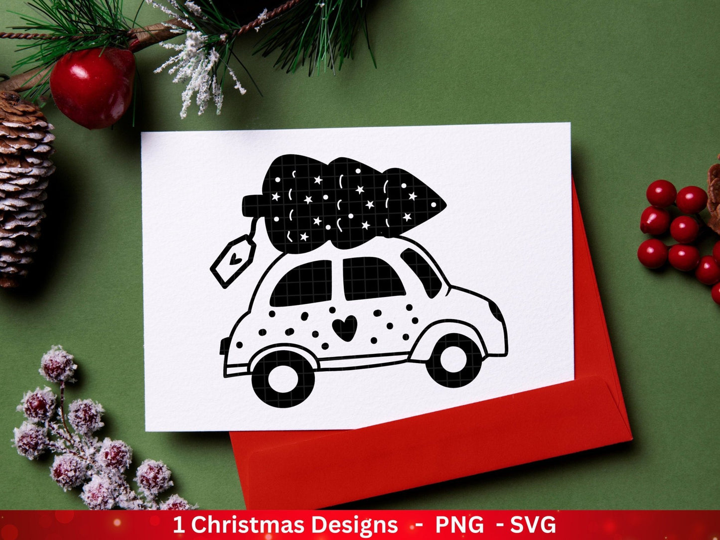 Weihnachten Plotterdatei Svg Png - Plotterdatei Weihnachten Auto - Schriftzüge Weihnachten deutsch - Silhouette Cricut Download - Tannebaum - EmidaDesign