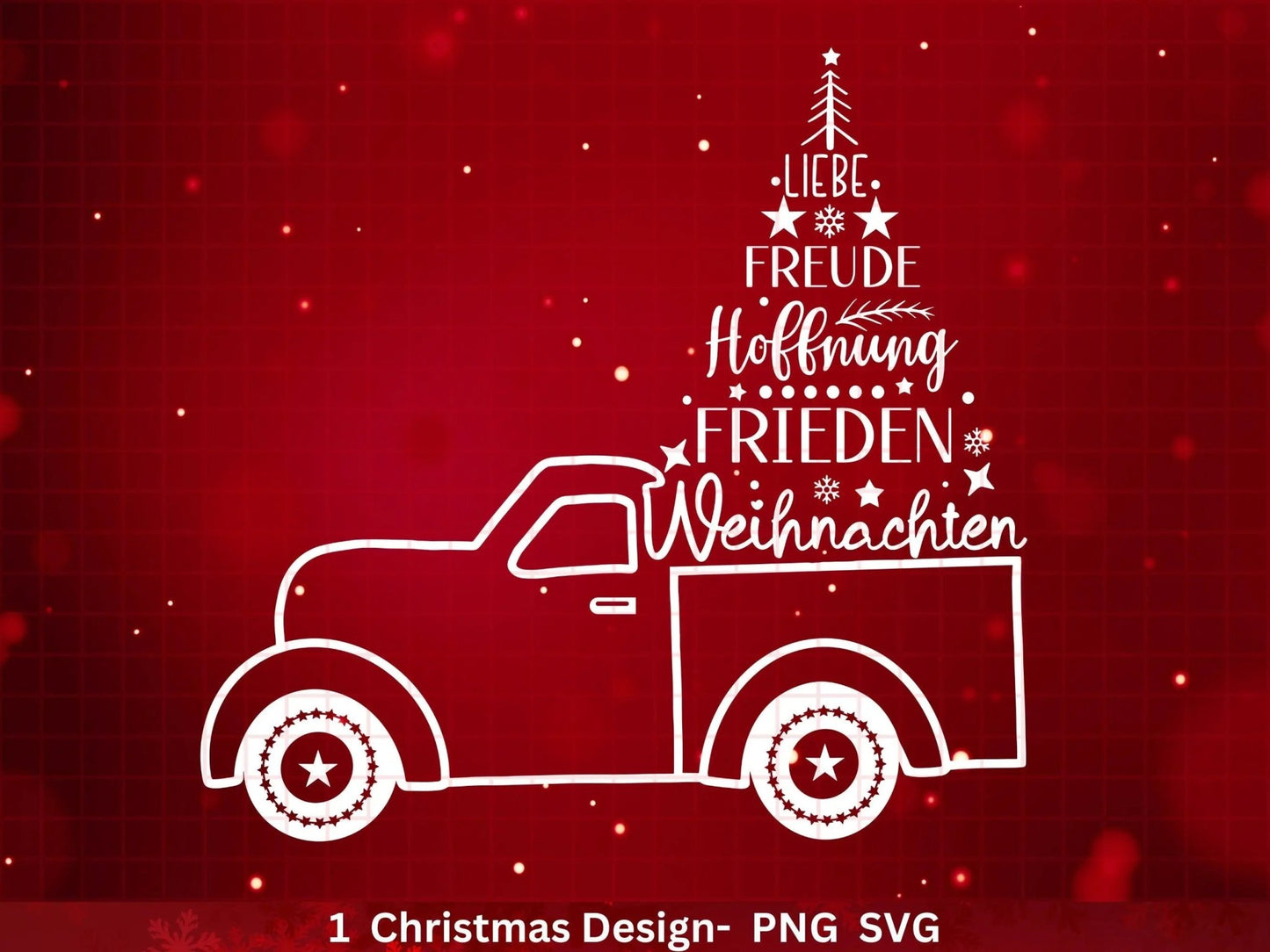 Weihnachten Plotterdatei Svg Png - Plotterdatei Weihnachten Auto - Schriftzüge Weihnachten deutsch - Silhouette Cricut Download - Tannebaum - EmidaDesign