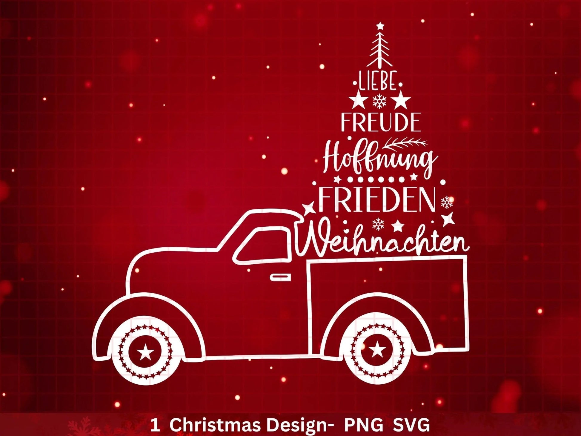 Weihnachten Plotterdatei Svg Png - Plotterdatei Weihnachten Auto - Schriftzüge Weihnachten deutsch - Silhouette Cricut Download - Tannebaum - EmidaDesign