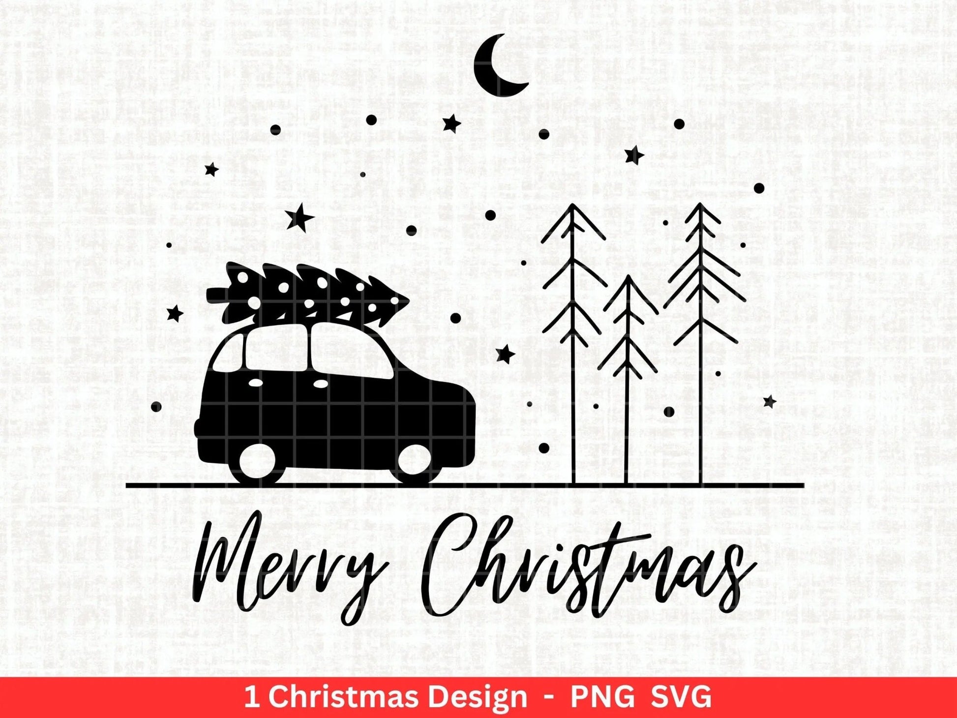 Weihnachten Plotterdatei Svg Png - Plotterdatei Weihnachten Auto - Schriftzüge Weihnachten - Silhouette Cricut Download - Merry Christmas - EmidaDesign