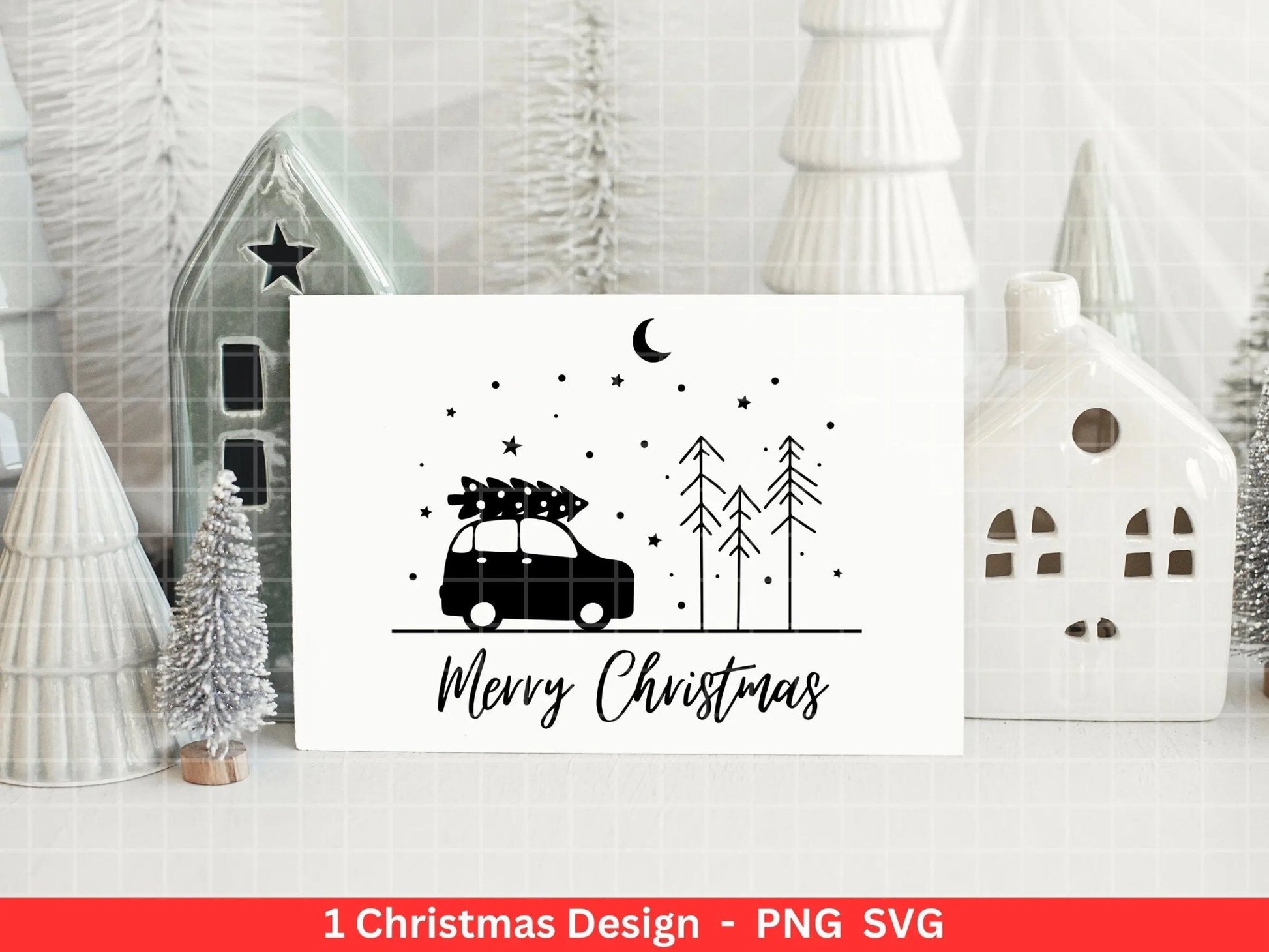 Weihnachten Plotterdatei Svg Png - Plotterdatei Weihnachten Auto - Schriftzüge Weihnachten - Silhouette Cricut Download - Merry Christmas - EmidaDesign