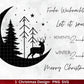 Weihnachten Plotterdatei Svg Png - Plotterdatei Weihnachten Mond - Schriftzüge Weihnachten deutsch - Silhouette Cricut Download - Tannebaum - EmidaDesign