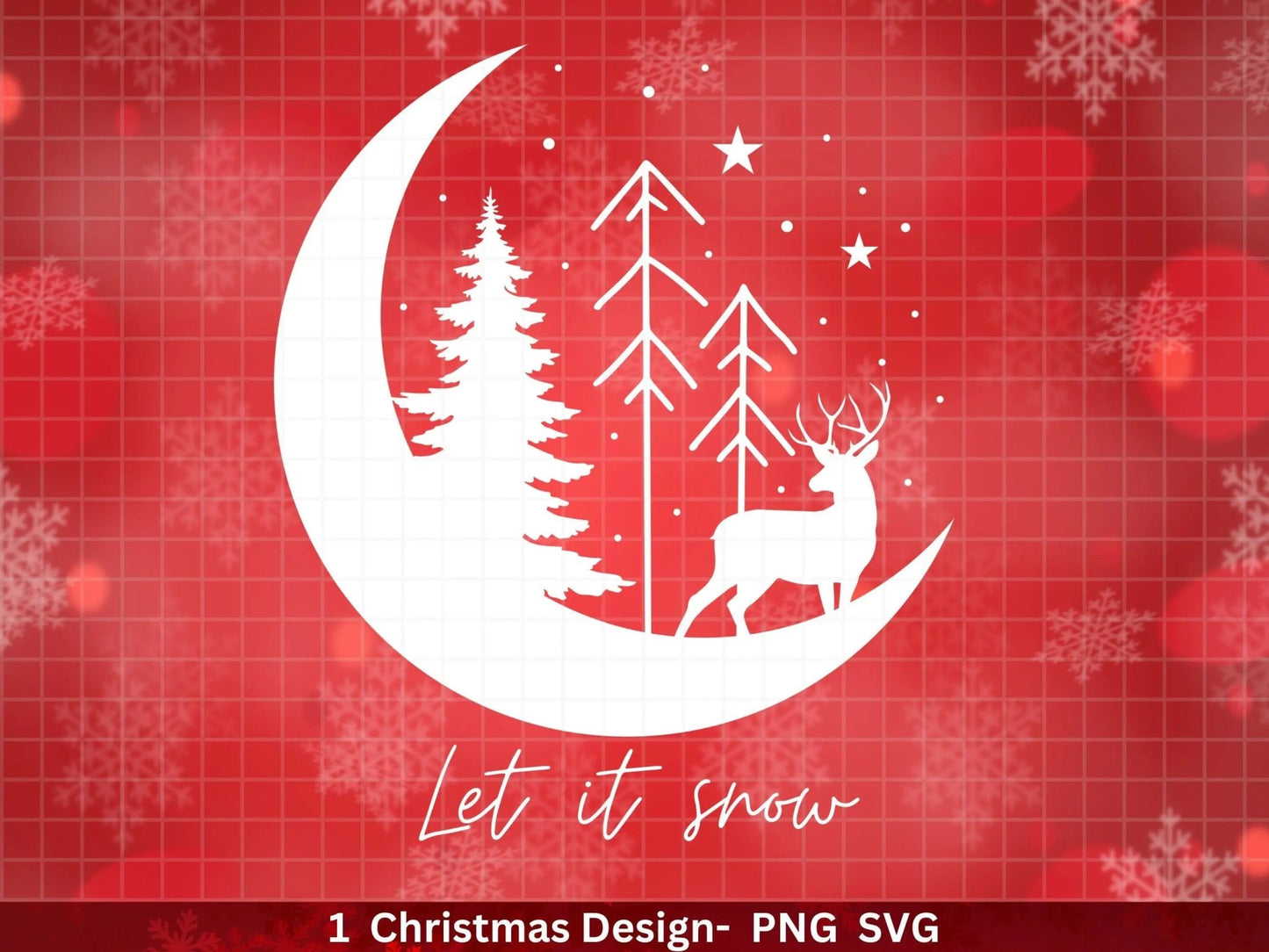 Weihnachten Plotterdatei Svg Png - Plotterdatei Weihnachten Mond - Schriftzüge Weihnachten deutsch - Silhouette Cricut Download - Tannebaum - EmidaDesign