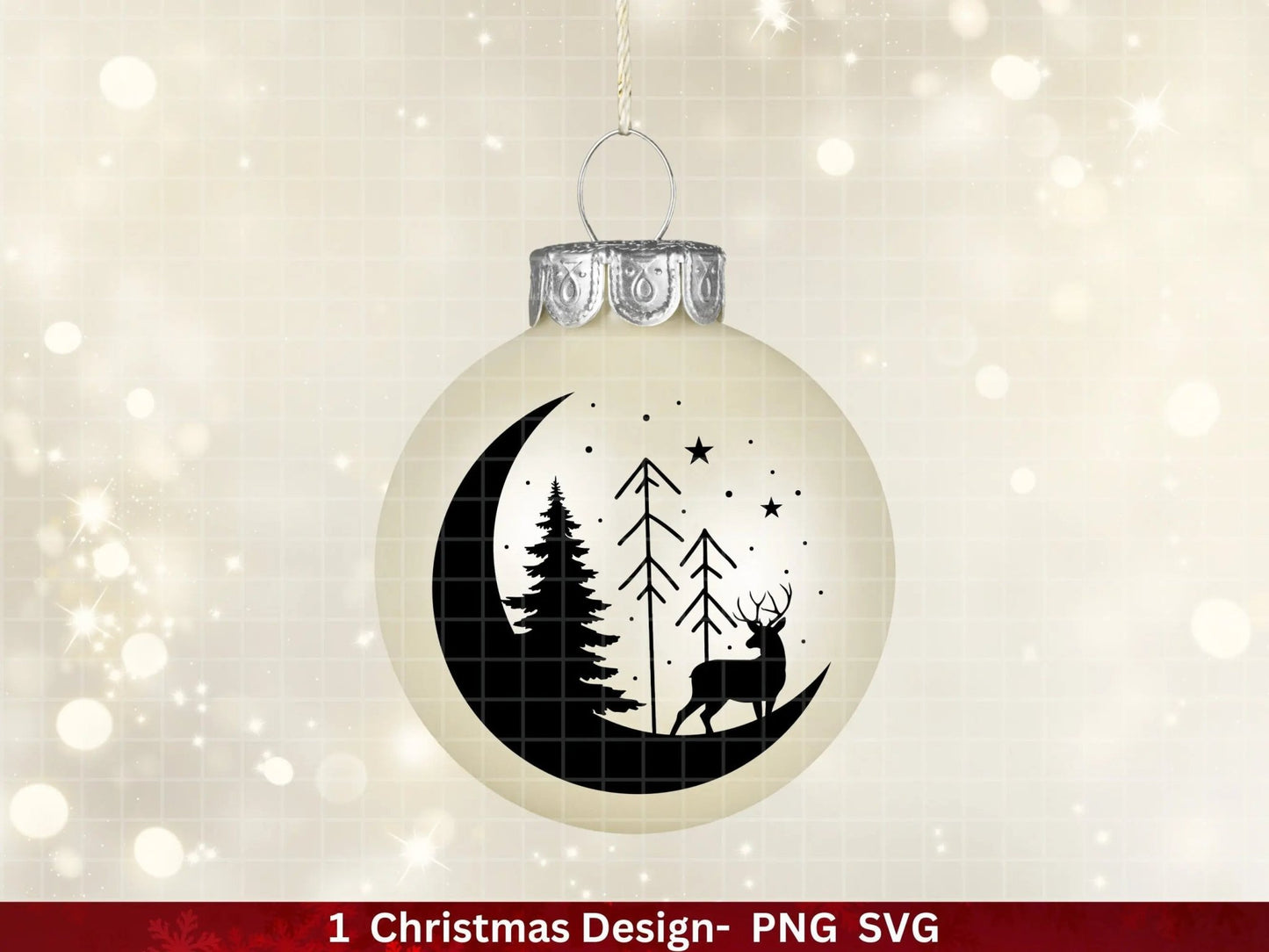 Weihnachten Plotterdatei Svg Png - Plotterdatei Weihnachten Mond - Schriftzüge Weihnachten deutsch - Silhouette Cricut Download - Tannebaum - EmidaDesign