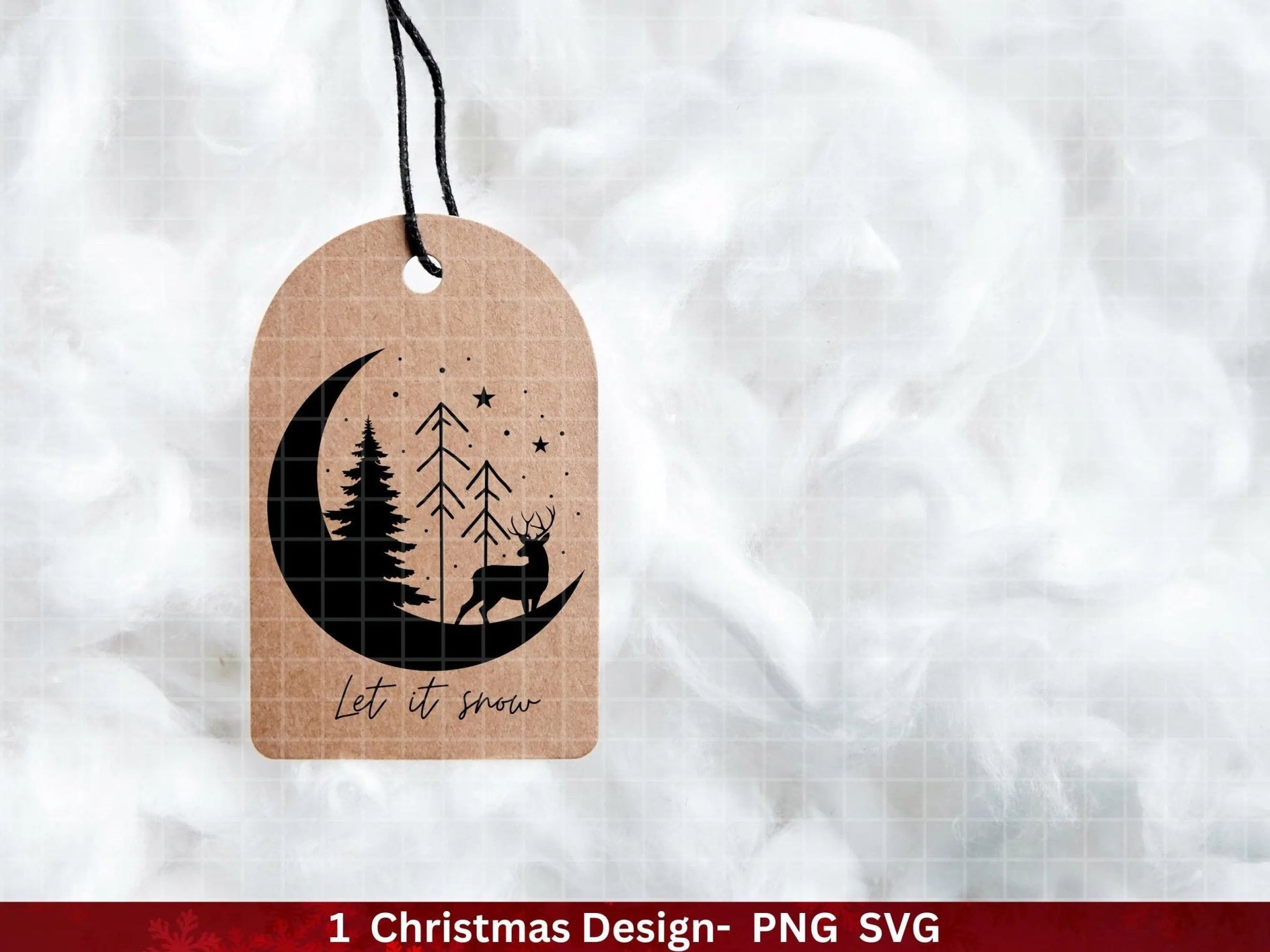 Weihnachten Plotterdatei Svg Png - Plotterdatei Weihnachten Mond - Schriftzüge Weihnachten deutsch - Silhouette Cricut Download - Tannebaum - EmidaDesign